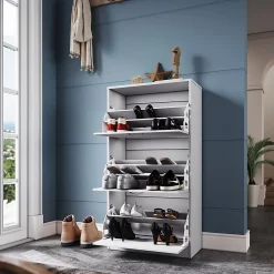 Meuble Chaussures SIRHONA 63x30x120 cm - Armoire Grande capacité Rangement