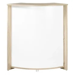 Meuble comptoir bar SIMMOB 96,7x44,9x104,8 cm blanc chêne