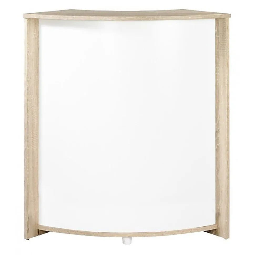 Meuble comptoir bar SIMMOB 96,7x44,9x104,8 cm blanc chêne
