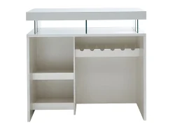 Meuble de bar avec LEDS en MDF blanc laqué - FABIO II