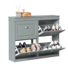 Meuble de Rangement à Chaussure Meuble d'entrée 4 abattants, FSR79-HG, SoBuy
