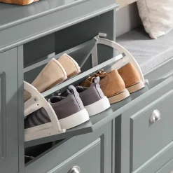 Meuble de Rangement à Chaussure Meuble d'entrée 4 abattants, FSR79-HG, SoBuy