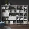 Meuble de rangement avec tiroirs blanc GoodHome Atomia H. 187,5 x L. 262,5 x P. 37 cm
