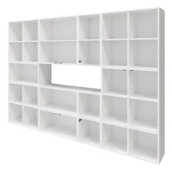 Meuble de rangement avec tiroirs blanc GoodHome Atomia H. 187,5 x L. 262,5 x P. 37 cm