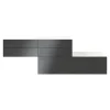 Meuble de rangement avec portes blanc et anthracite brillant GoodHome Atomia H. 75 x L. 226 x P. 37 cm