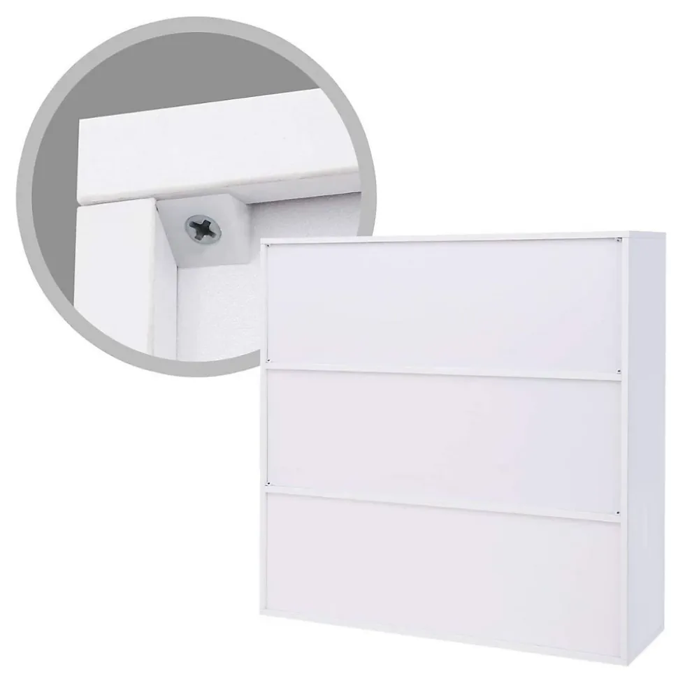 Meuble de Rangement Blanc 9 Cases avec 3 Portes - L97,5 cm