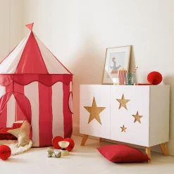 Meuble de rangement enfant Étoile - bois - blanc - 65x79 cm - Atmosphera