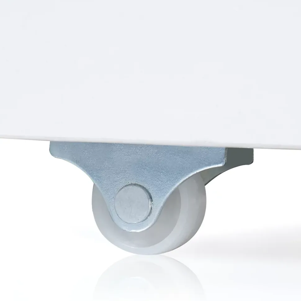 Meuble de rangement enfant MANA en bois blanc 3 tiroirs cubes sur roulettes
