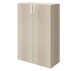 Meuble de rangement portes battantes effet chêne GoodHome Atomia H. 112,5 x L. 75 x P. 37 cm