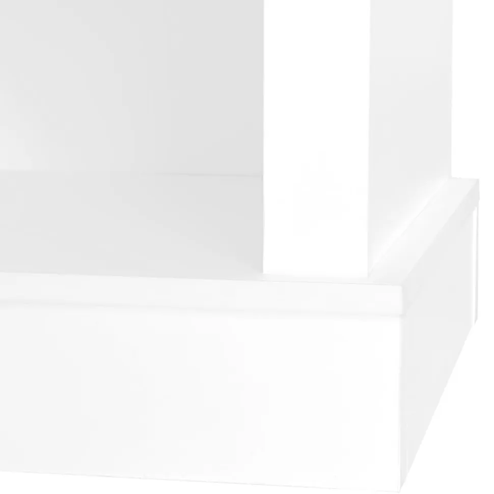 Meuble d'Entrée avec Banc et 3 Crochets pour Manteaux - Meuble de Rangement Multifonction avec Étagères, Blanc- 120x40x190 cm