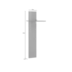 Meuble d'entrée Dlentin, entrée multifonction moderne, casier polyvalent pour hall d'entrée, 50x27h140 cm, anthracite brillant