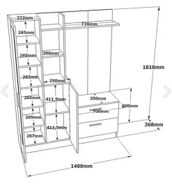 Meuble d'entrée Dmasiell, Crochet d'entrée, Console de rangement multifonction, 140x37h182 cm, Chêne et Anthracite