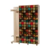 Meuble d'entrée Dpionett, Crochet d'entrée, Console de rangement multifonction, 135x36h194 cm, Chêne et Multicolore