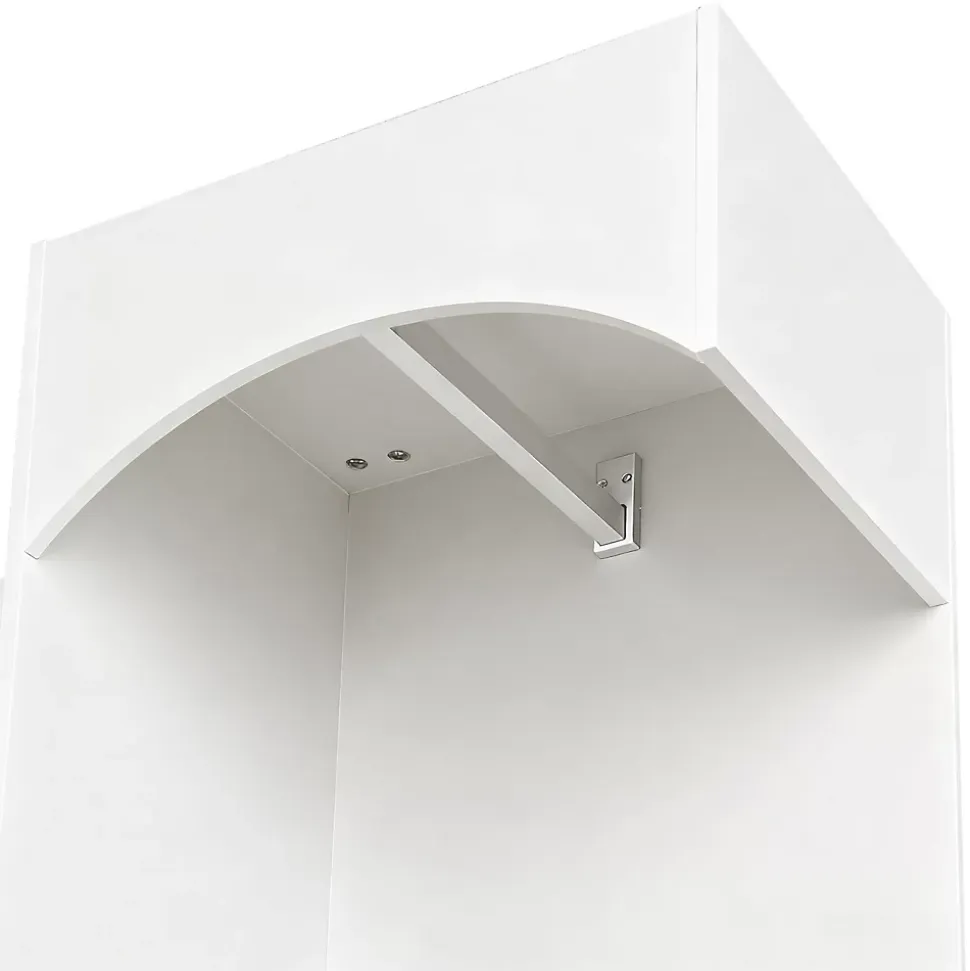 Meuble D'entrée Multifonction - Miroir, Rangement Intégré - Moderne Et Pratique,blanc