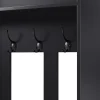 Meuble D'entrée Murale 4-en-1, Banc+tiroirs+cintres ,Noir,100x35x180 Cm