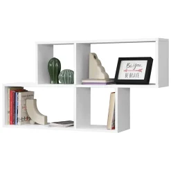 Meuble Mural Bryne 100 x 20 x 53 cm Blanc Mat en.casa