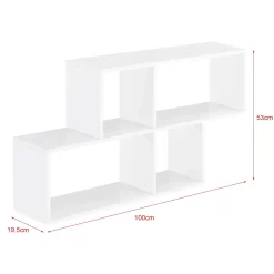 Meuble Mural Bryne 100 x 20 x 53 cm Blanc Mat en.casa