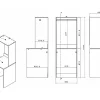Meuble pour machine à laver avec penderie et placards - Naturel clair et blanc - L111 x H184 cm - ERKANO