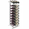 Meuble Range Bouteille Caviste. Îlot point de vente (27 Bouteilles) nickel