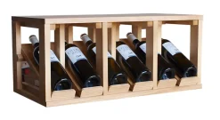 Meuble Range Bouteille de vin Série Godello en Chêne massif présentoir 6 bouteilles