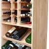 Meuble Range Bouteille de vin Série Godello en Pin Clair 42 magnums avec tablettes de présentation