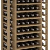 Meuble Range Bouteille de vin Série Godello en Pin Clair 65 bouteilles avec cubicules horizontaux
