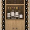 Meuble Range Bouteille de vin Série Godello en Pin Clair 20 bouteilles + liqueurs + 9 verres