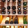 Meuble Range Bouteille de vin Série Godello en Pin Clair 42 magnums avec tablettes et LED