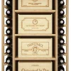 Meuble Range Bouteille de vin Série Godello en Chêne massif 20 bouteilles avec 4 boites de bois