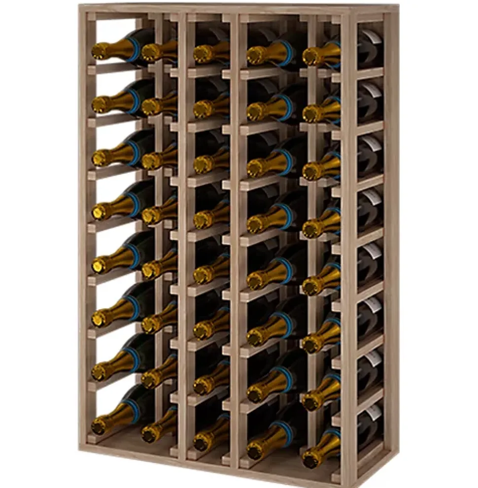 Meuble Range Bouteille de vin Série Godello en Chêne massif 40 magnums