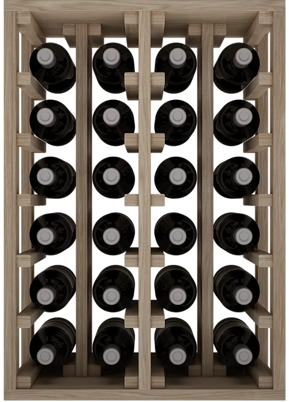 Meuble Range Bouteille de vin Série Godello en Chêne massif 24 bouteilles