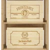 Meuble Range Bouteille de vin Série Godello en Pin Clair 4 caisses de bois