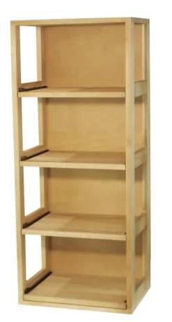 Meuble Range Bouteille de vin Série Godello en Pin Clair 4 caisses de bois