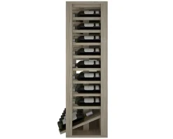 Meuble Range Bouteille de vin Série Godello en Chêne massif 48 bouteilles avec présentoir