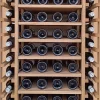Meuble Range Bouteille de vin Série Godello en Pin Clair 112 bouteilles double profondeur avec 4 tablettes coulissantes