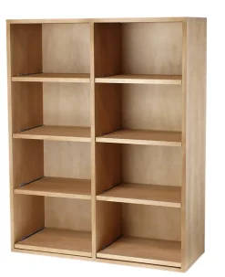 Meuble Range Bouteille de vin Série Godello en Pin Clair pour 8 boites de bois