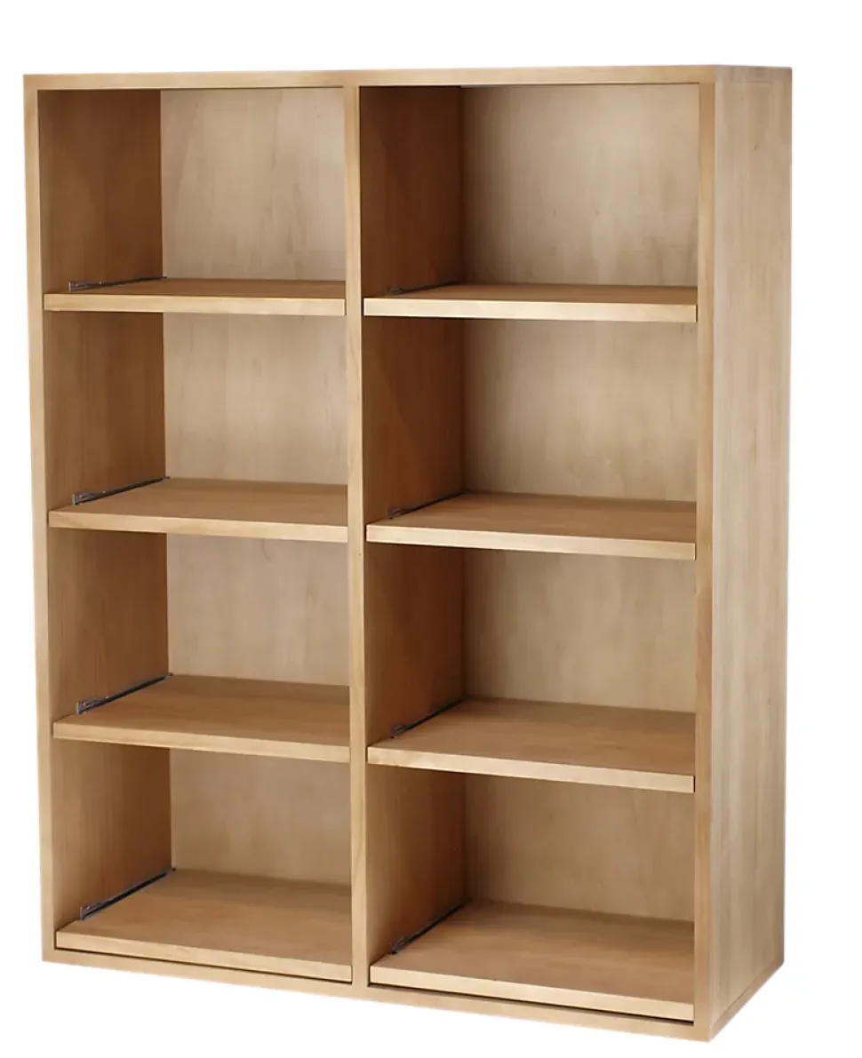 Meuble Range Bouteille de vin Série Godello en Pin Clair pour 8 boites de bois