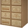Meuble Range Bouteille de vin Série Godello en Pin Clair 8 caisses de bois