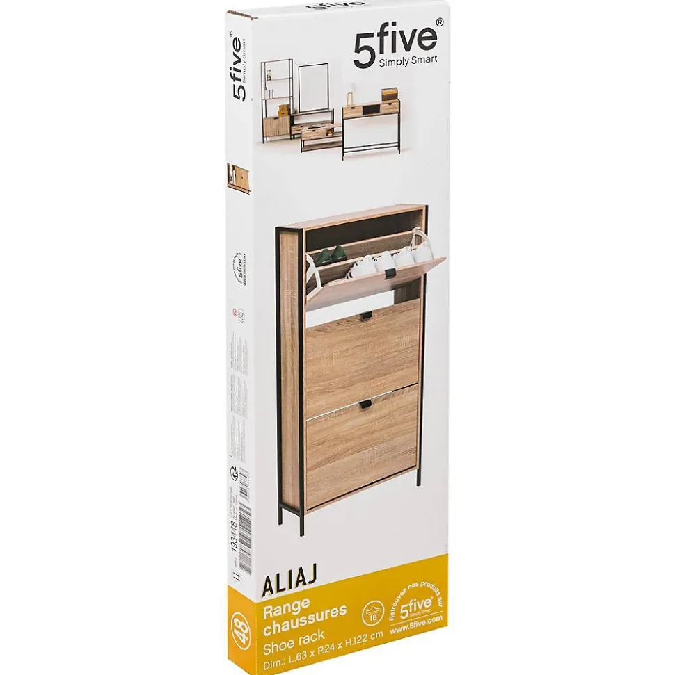 Meuble range-chaussures 3 tiroirs Aliaj effet chêne naturel - Beige- 5five