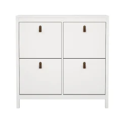Meuble rangement chaussures 2 niveaux l. 102,6 x H. 102,9 x P. 24,6 cm Tvilum Madrid