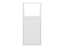 Meuble sous pente 1 porte et 1 niche - Blanc - ADEZIO
