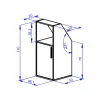 Meuble sous pente 6 portes et 2 niches - Blanc et naturel - ADEZIO