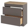 Meuble sous vasque à poser gris taupe l.80 x H.82 x P.45 cm, GoodHome Imandra