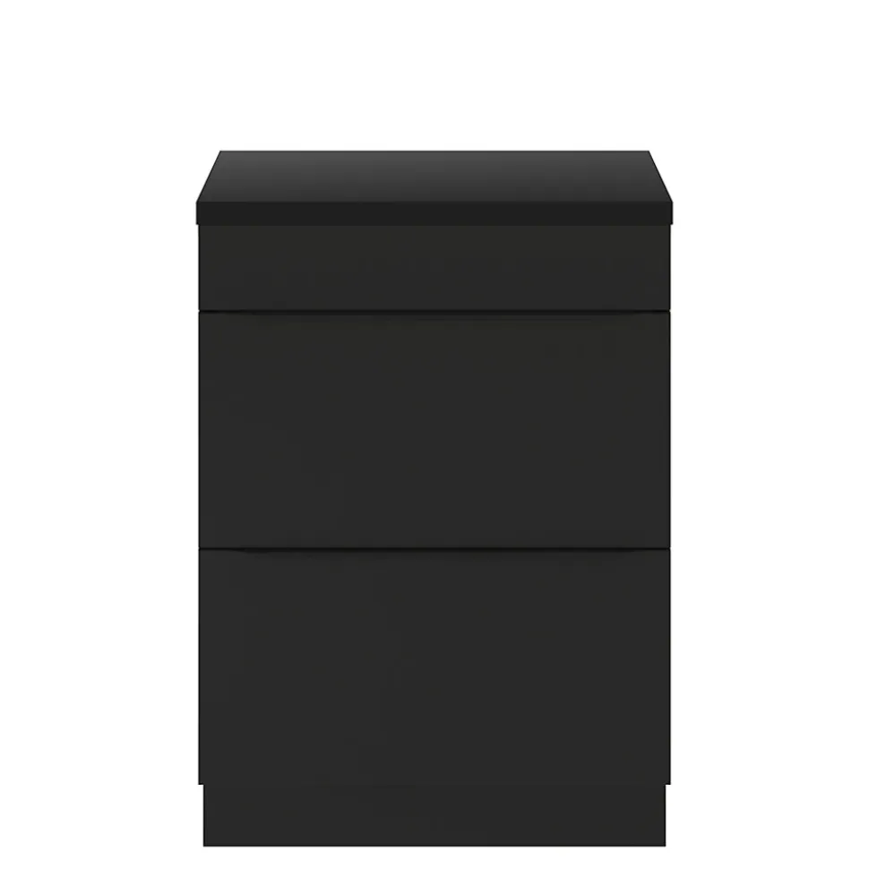 Meuble sous vasque à poser noir mat l.60 x H.82 x P.45 cm, GoodHome Imandra