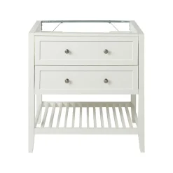 Meuble sous vasque à poser 2 tiroirs 1 niche blanc mat l.80 cm, GoodHome Perma