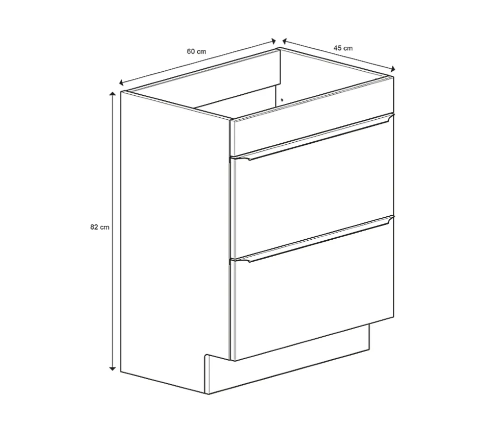 Meuble sous vasque à poser bleu nuit mat l.80 x H.82 x P.45 cm, GoodHome Imandra