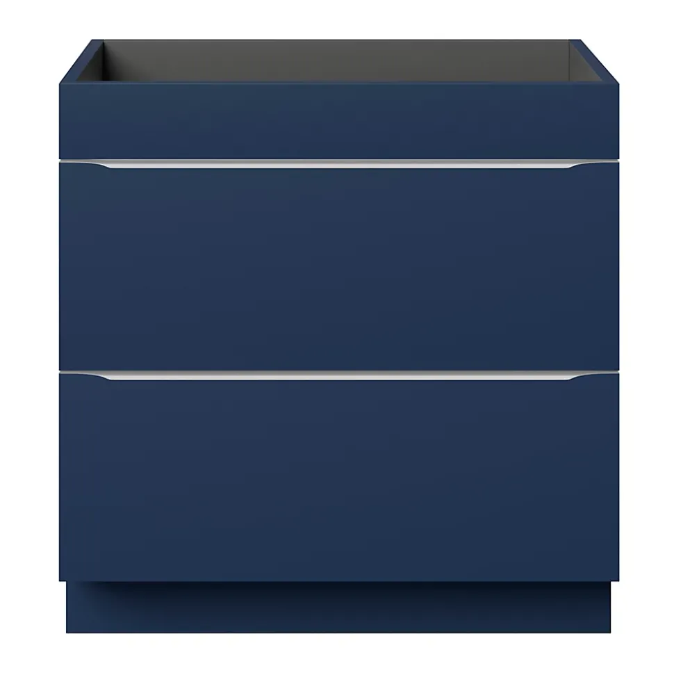 Meuble sous vasque à poser bleu nuit mat l.80 x H.82 x P.45 cm, GoodHome Imandra