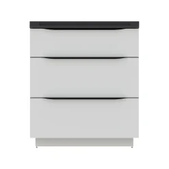 Meuble sous vasque à poser blanc mat l.80 x H.88 x P.50 cm, Pamili