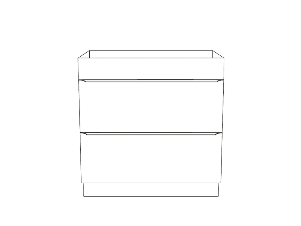Meuble sous vasque à poser blanc brillant l.80 x H.82 x P.45 cm, GoodHome Imandra