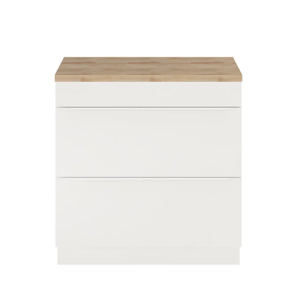 Meuble sous vasque à poser blanc mat l.80 x H.82 x P.45 cm, GoodHome Imandra
